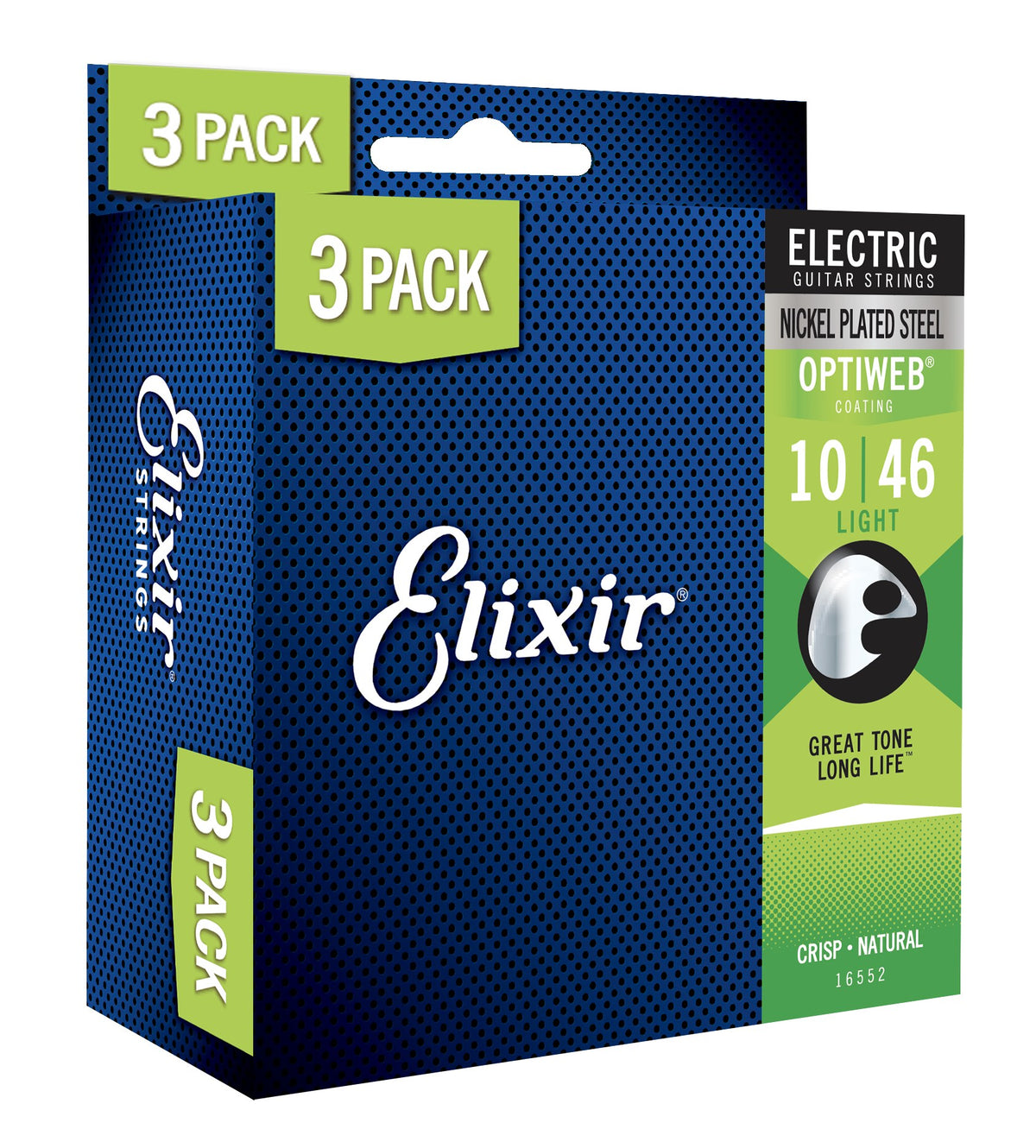 Elixir 16552 Optiweb Coated Electric Guitar Strings Light 10-46