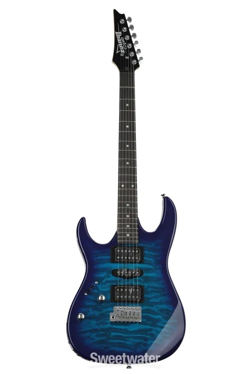 Ibanez Gio GRX70QAL Left-handed Electric Guitar - Transparent Blue Burst