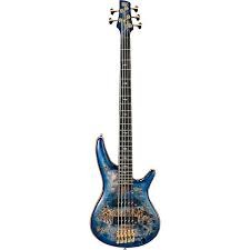 Ibanez Premium SR2605 5-string Bass Guitar - Cerulean Blue Burst