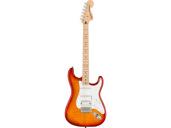 fender Squire Affinity Series Stratocaster FMT HSS Maple Fingerboard White Pickguard Sienna Sunburst