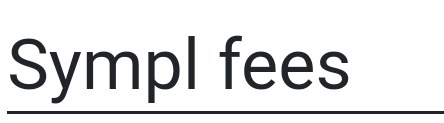 Sympl fees