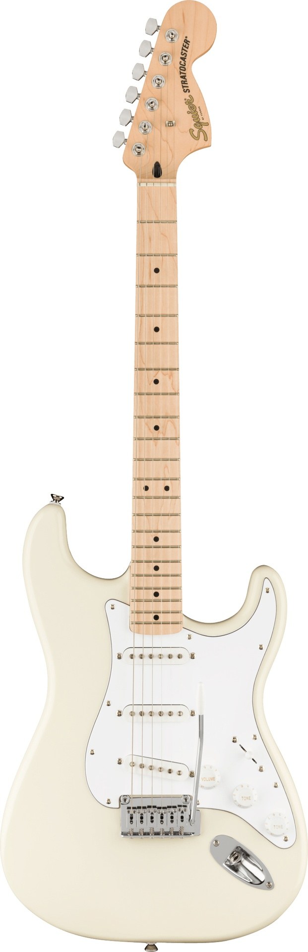 FENDER Squier Affinity Series™ Stratocaster®, Maple Fingerboard, White Pickguard, Olympic White