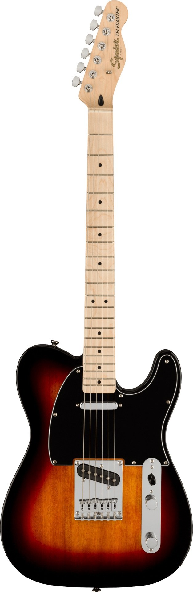 FENDER Squier Affinity Series™ Telecaster®, Maple Fingerboard, Black Pickguard, 3-Color Sunburst
