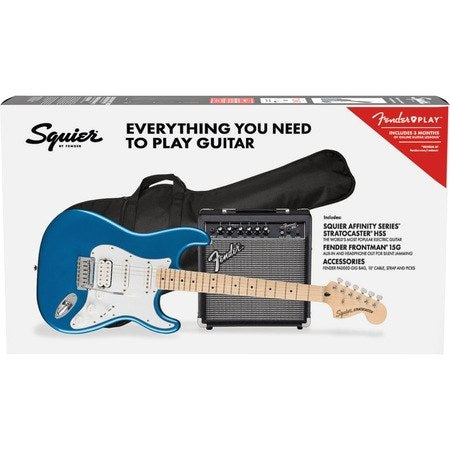 Fender Affinity Series™ Stratocaster® HSS Pack, Maple Fingerboard, Lake Placid Blue, Gig Bag, 15G - 230V EU