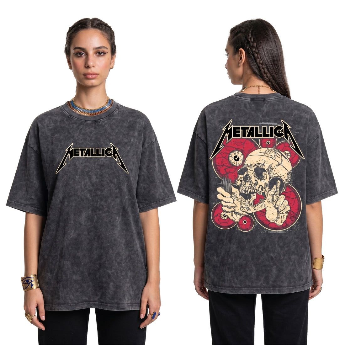 metallica washed oversized tshirt