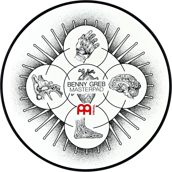 Meinl Cymbals Artist Series 12" Drum Practice Pad, Benny Greb Signature Masterpad, Silicone (MPP-12-BG)