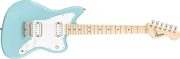 Squier Mini Jazzmaster Electric Guitar, Daphne Blue, Maple Fingerboard
