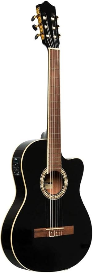 Stagg SCL60 TCE-BLK 6 String Classical Guitar, Right, Black