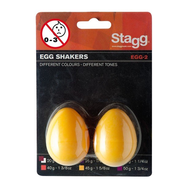 EGG-2 Pair of Plastic Egg Shakers, 40g