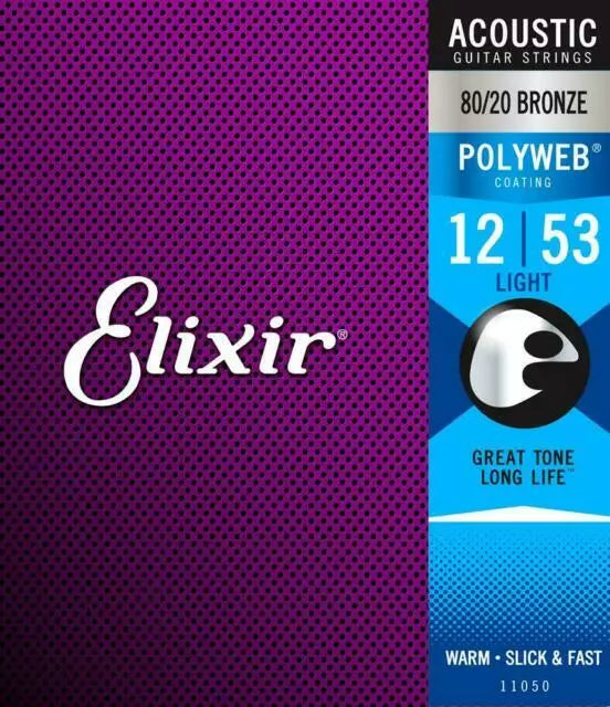 Elixir Light Acoustic Strings (12-53) (Polyweb)