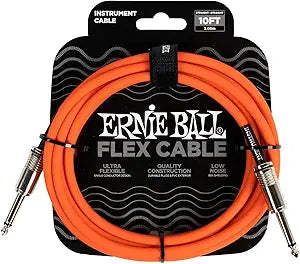 Ernie Ball Instrument Cable, Orange, 10ft (P06416)