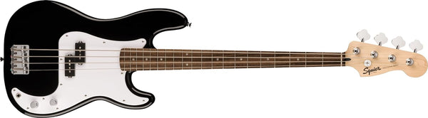 Squier Sonic Precision Electric Bass Guitar, Laurel Fingerboard, White Pickguard, Black