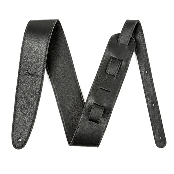 Fender Artisan Crafted 2.5" Leather Guitar Strap - Black