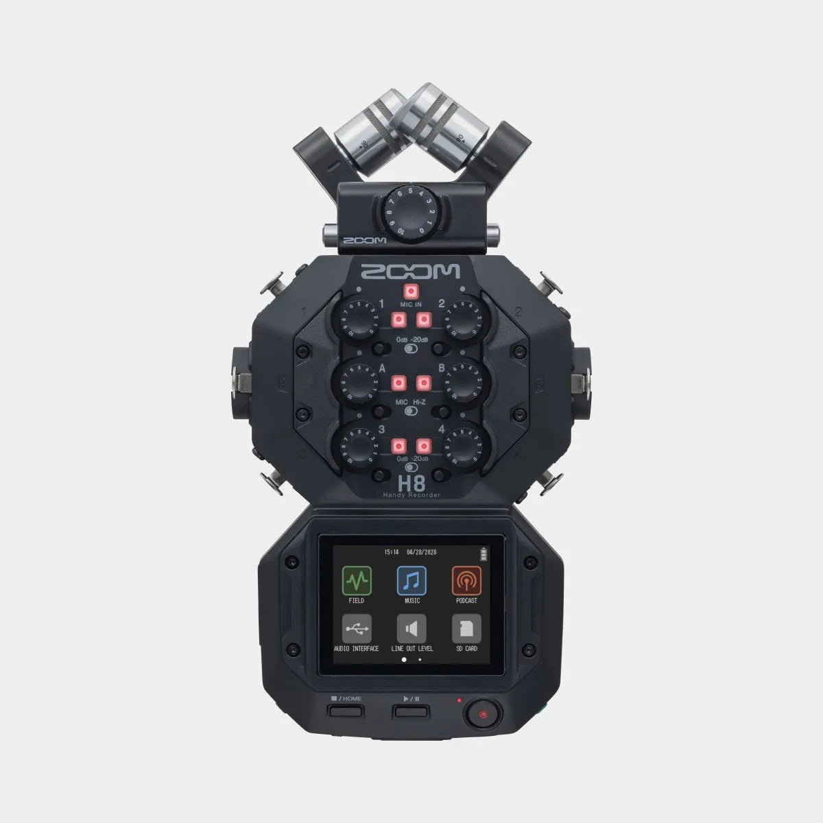Zoom H8 8-Input / 12-Track Portable Handy Recorder with Touchscreen