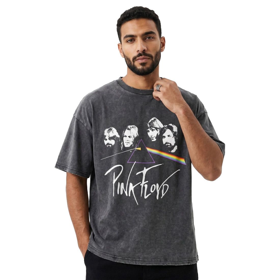 pink floyd washed oversized tshirt