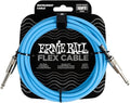 Ernie Ball Instrument Cable, 1/4" Mono, Blue, 10ft (P06412)