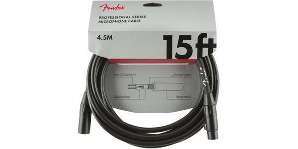 Fender Professional Series Microphone Cable 15 Black