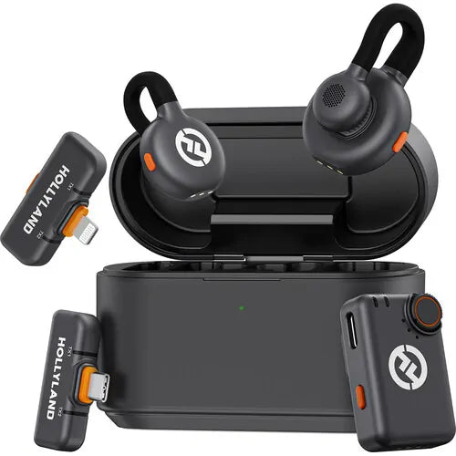 Hollyland ICS-3325 Lark M2S Ultimate Combo 2‑Person Wireless Microphone System (Space Gray)
