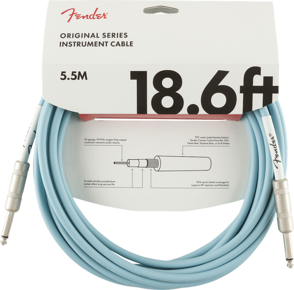 Fender Original Series Instrument Cable 18.6 Daphne Blue