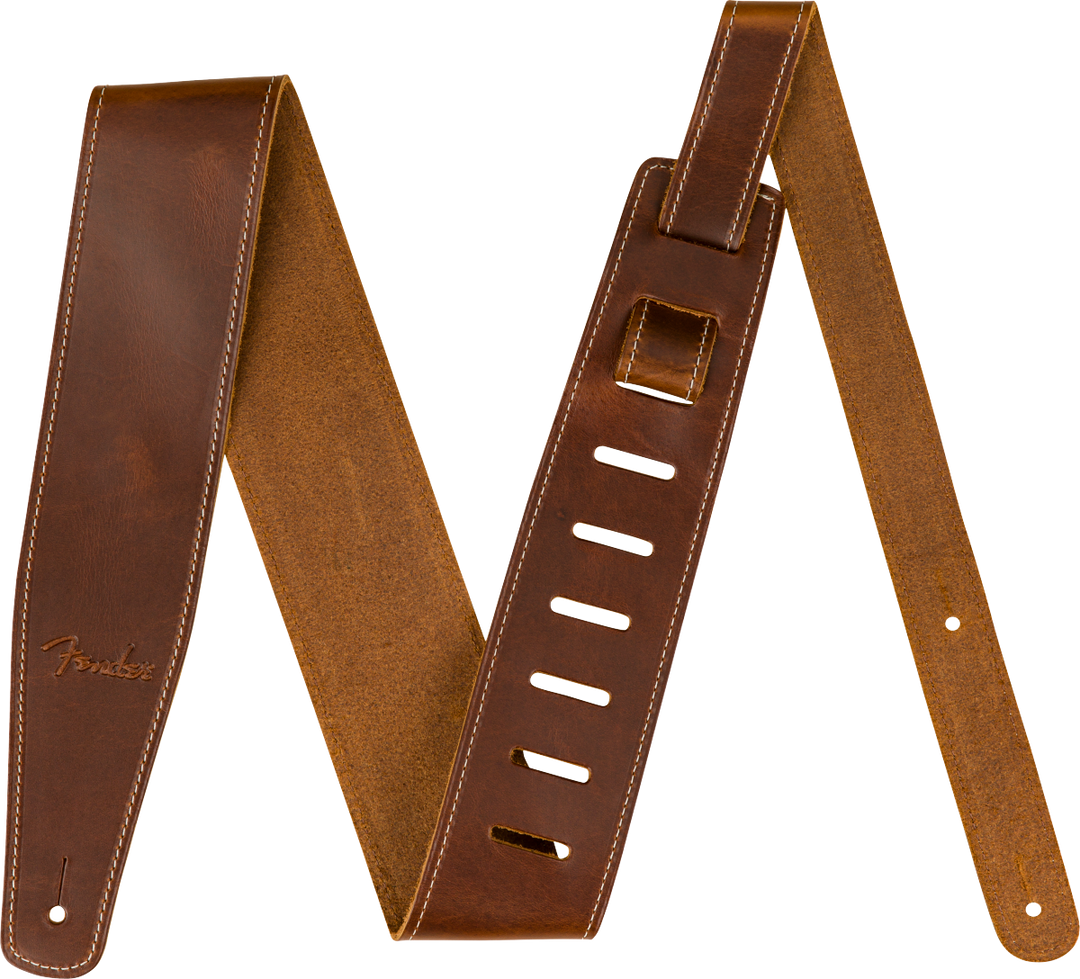 Fender Broken-In Leather Guitar Strap - Tan