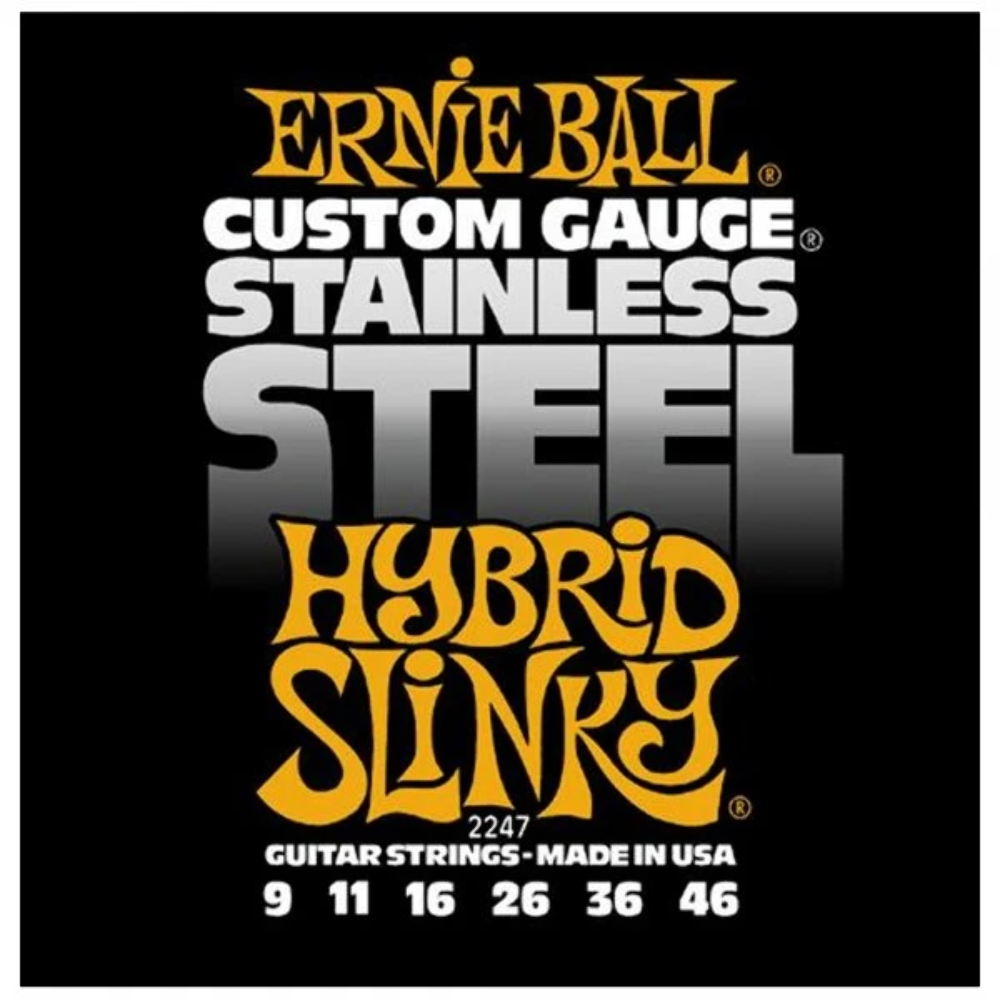 Ernie Ball 2247 Stainless Steel Hybrid Slinky Electric Guitar Strings