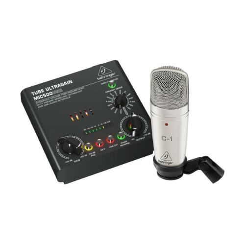 Behringer VOICE STUDIO Bundle C1 Studio Condenser Mic, Tube Ultragrain