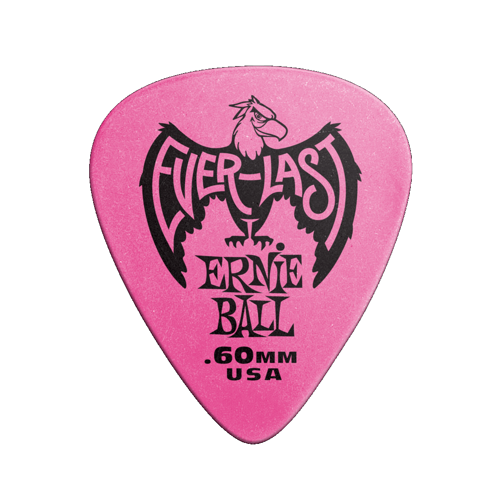 Ernie Ball 9179 Everlast .60mm Pink 12-Pack Guitar Picks