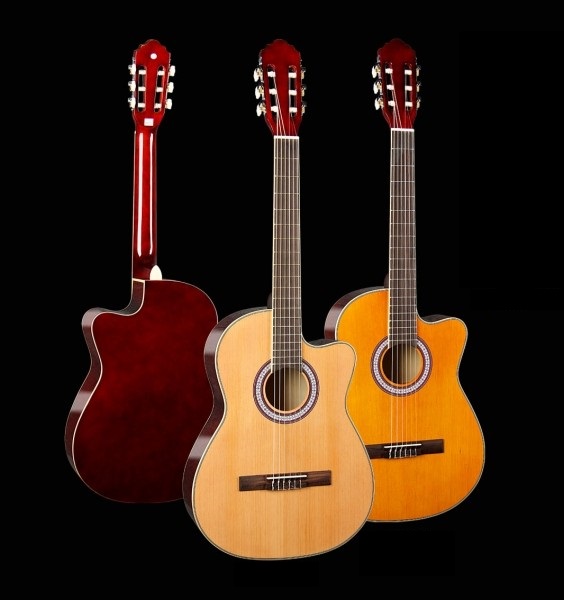 CHARD CLASSICAL GUITAR EC3920C  NATURAL WITH CASE