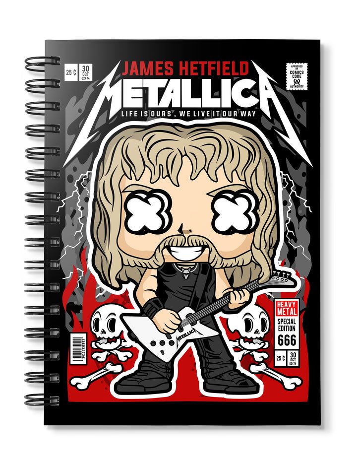 metallica pop art notebook