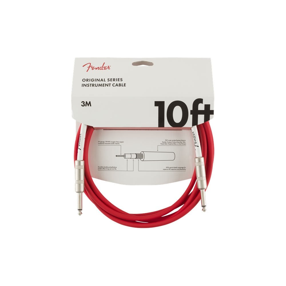 FENDER ORIGINAL SERIES INSTRUMENT CABLE 3M FIESTA RED