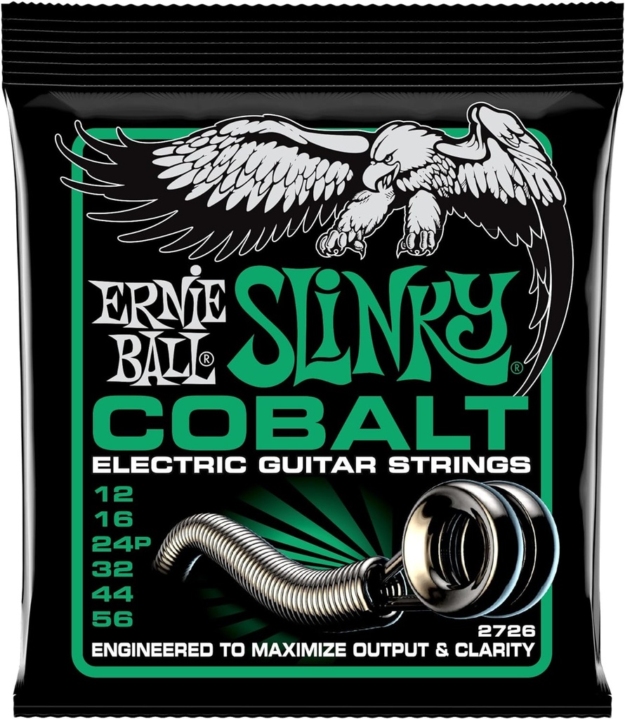 Ernie Ball Not Even Slinky Cobalt Electric Guitar Strings - 12-56 Gauge