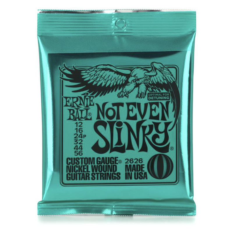 NOT EVEN SLINKY Ernie Ball Not Even Slinky Nickel Wound Electric Guitar Strings 12-56 Gauge