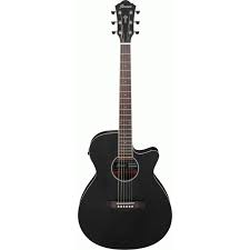 Ibanez AEG7MH Weatherd Black Open Pore Acoustic Guitar