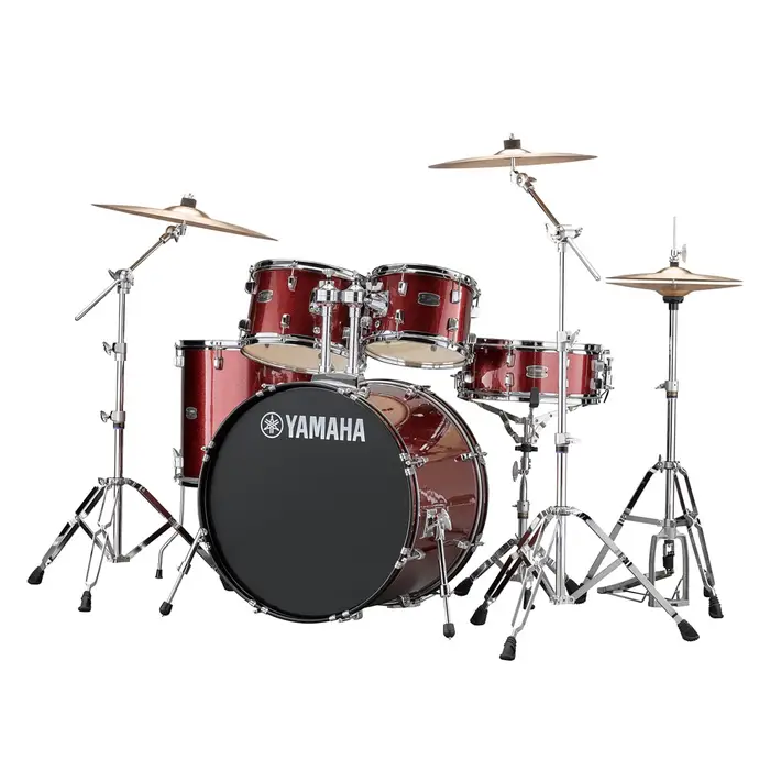 RDP2F5 BURGANDY + HWRD YAMAHA DRUM SET + HARDWARE