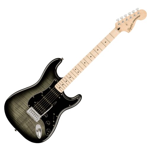 fender Squire Affinity Series Stratocaster FMT HSS Maple Fingerboard Black Pickguard Black Burst