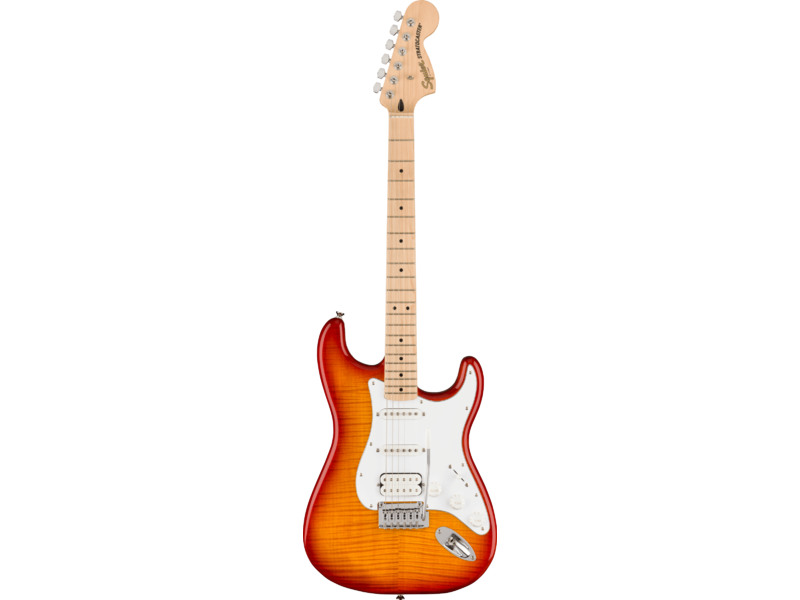 fender Squire Affinity Series Stratocaster FMT HSS Maple Fingerboard White Pickguard Sienna Sunburst