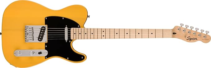 fender Squire Affinity Series Telecaster Maple Fingerboard Black Pickguard Butterscotch Blonde