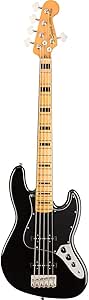 fender Squire Classic Vibe 70s Jazz Bass V Maple Fingerboard Black