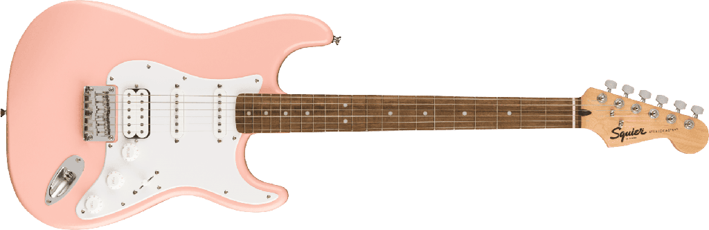 fender Squire Mini Stratocaster Laurel Fingerboard Shell Pink