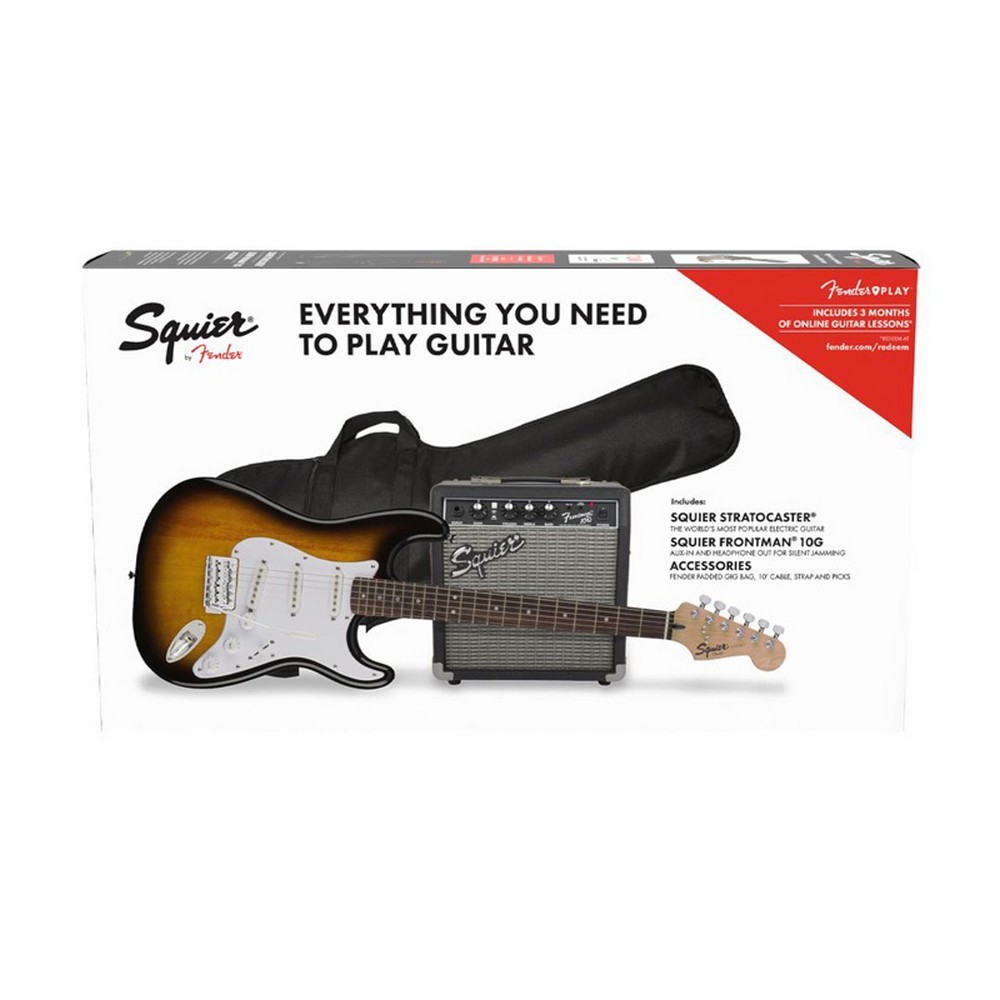 fender Squire Package Squier Sonic Stratocaster BLK 10G 230V 