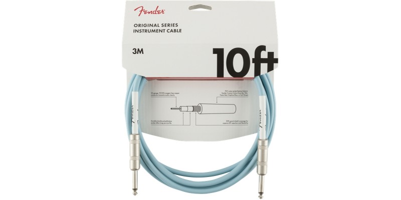 Fender Original Series Instrument Cable 10 Daphne Blue