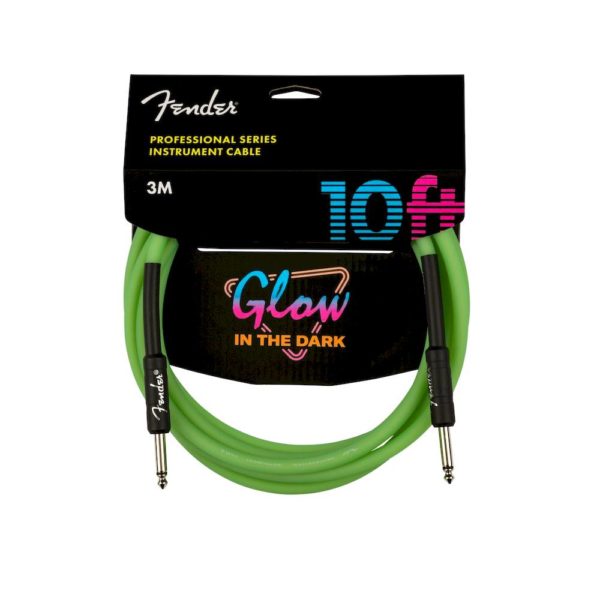 Fender Professional Series Glow in the Dark Cable Green 10