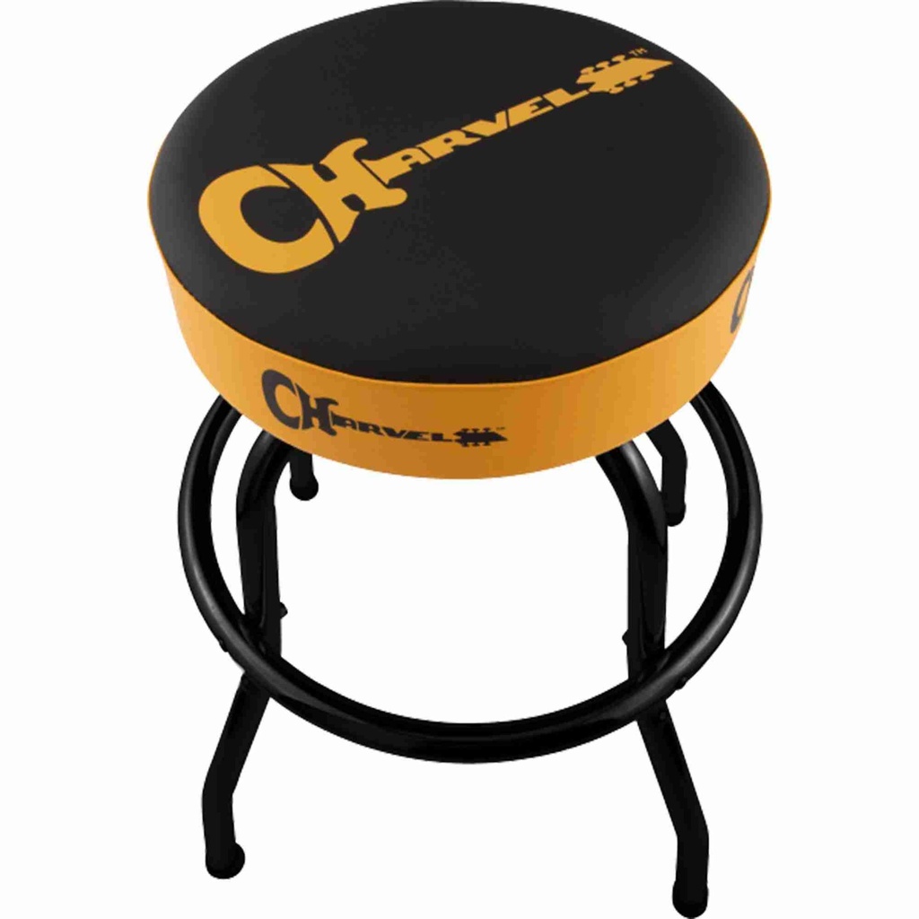 Fender Charvel Guitar Logo Barstool Black/Yellow 24inch