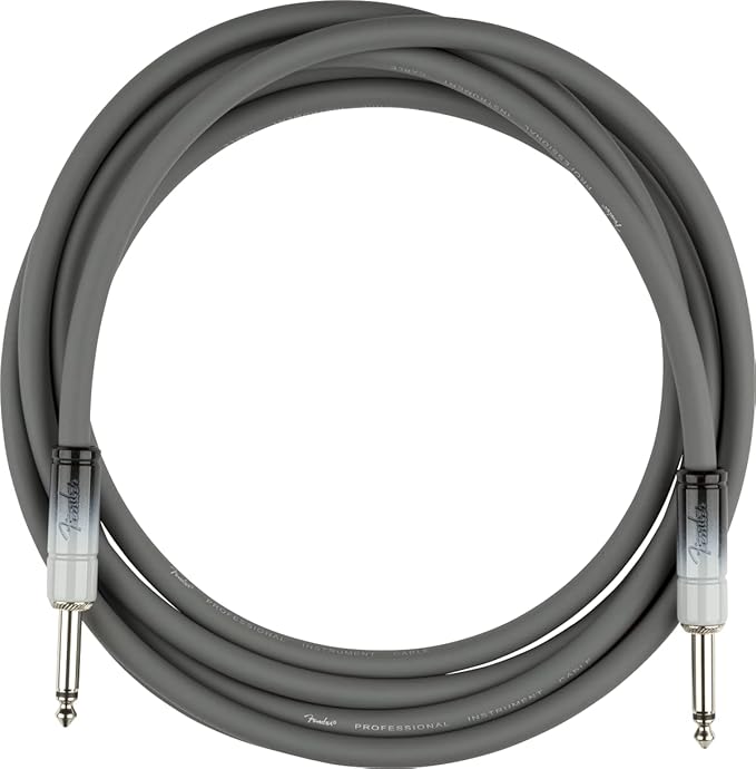 Fender Ombre Instrument Cable, Guitar Cable, Guitar Accessories, Straight/Straight, Silver Smoke, 10ft