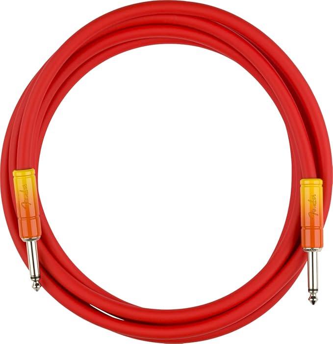 Fender Ombré Series Straight to Straight Instrument Cable - 10 foot, Tequila Sunrise