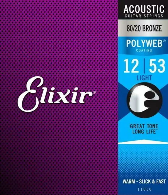 Elixir Light Acoustic Strings (12-53) (Polyweb)