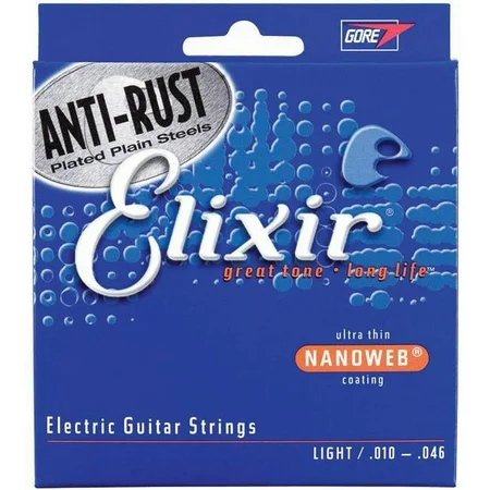 Elixir 12052 Light NanoWeb El Guitar Strings 10-46