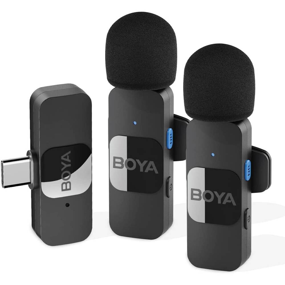 Boya Dual Channel Wireless Microphone System, BY-V20 - Black 