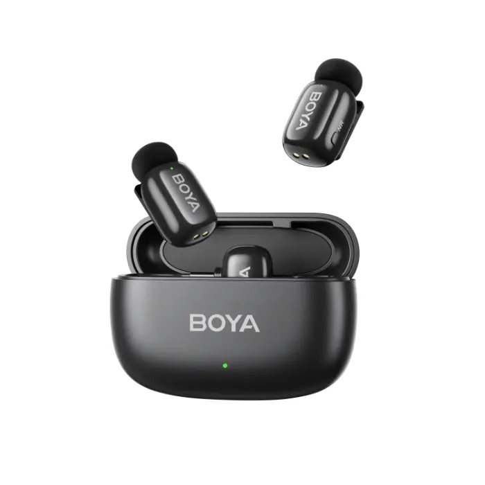 BOYA MINI-14 Ultra Mini Wireless Microphone TYPE-C , Noise Cancellation , 2.4GHz - Black 