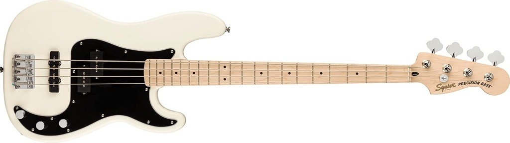 Squier Affinity Series Precision Bass, Olympic White, Maple Fingerboard 